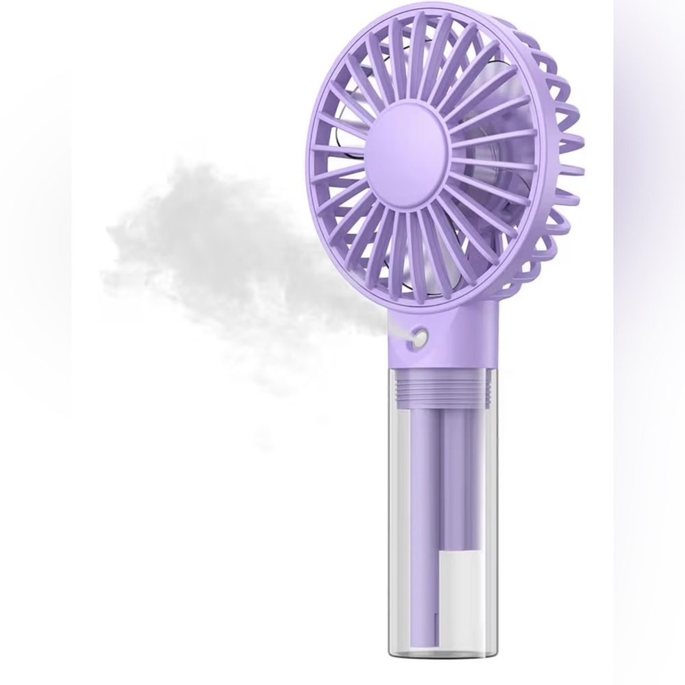 NEW Portable Misting Fan Rechargeable Handheld Personal Spray 32ml Water Tank